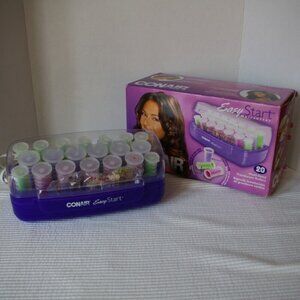 Conair Easy Start Electric Hair Rollers Pageant Hot Curlers Model HS15C 20 Clips